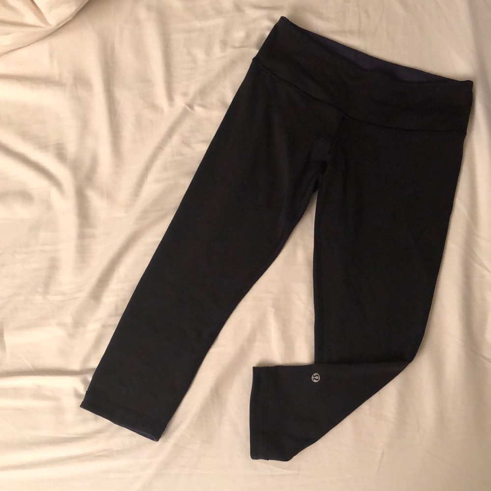 Lululemon reversible wunder under crops black/navy